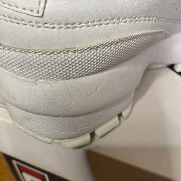 White and Gold Metallic accent Fila Sneakers - Picture 11 of 14